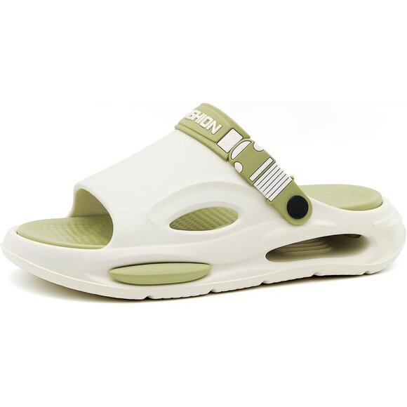 〽️Men\'s Slippers Slide Sandals White Green Back Strap Open Toe Ultra Comfy Shoes main image 6